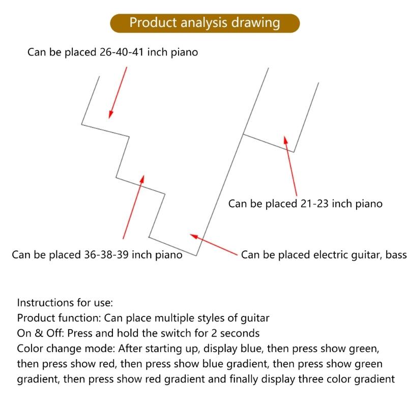 Folding Ukulele Holder Vertical Small Musical Instrument Stand with Light Concert Portable Acrylic Small Guitar Stand