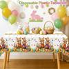 Easter Bunny Egg Tablecloth Spring Floral Garden Table Cover for Home Kitchen Dining Table Decoration