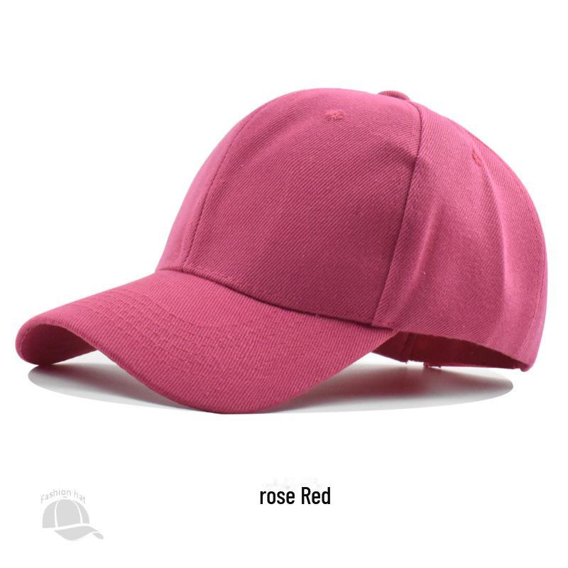 Korean Unisex Solid Color Embroidered Baseball Cap - Sun Protection