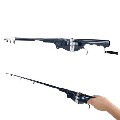 Canna da Pesca Telescopica Pieghevole con Mulinello con Filo Portatile Esche da Lancio Attrezzatura