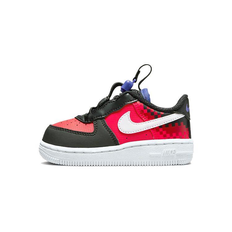 Nike Air Force 1 Toggle SE Casual Waterproof Low Top Skateboard Shoes Black Red Infant And Toddler DN3323-600