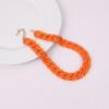 Statement Matte Colorful Chunky Acrylic Chain Necklace For Women Boho Resin Wide Chain Collar Choker Necklaces Pendant Jewelry
