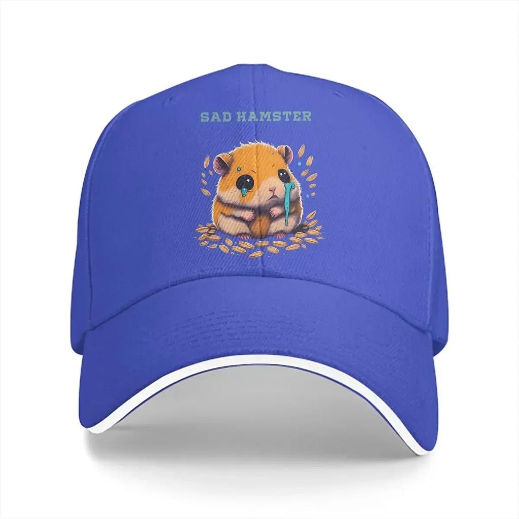 Washed Men's Baseball Cap Cry Trucker Snapback Caps Dad Hat Sad Hamster Golf Hats