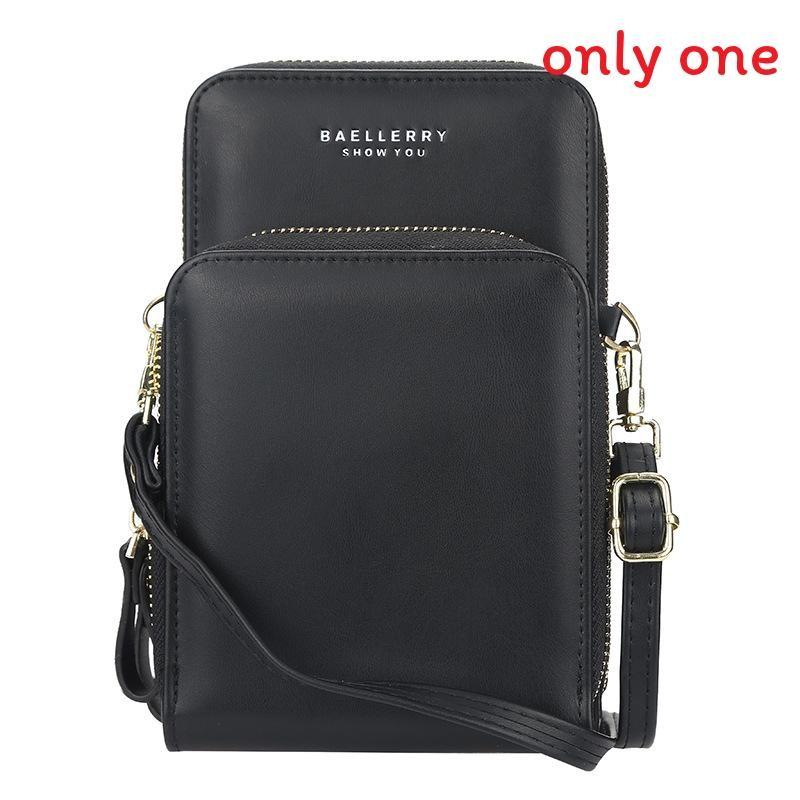 Baellerry Womens Wallet Pu Leather Large Capacity Zipper Crossbody Phone Bag For Daily Use