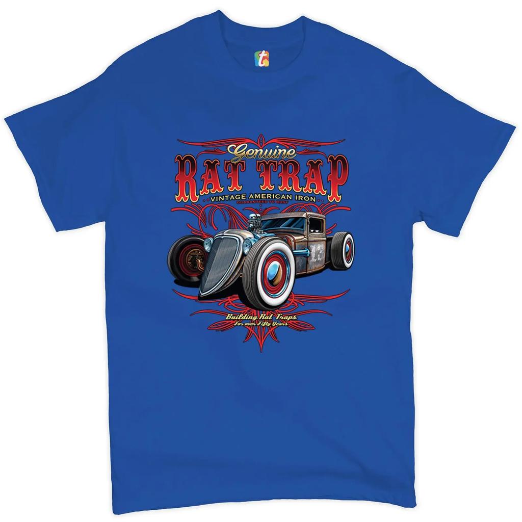 Genuine Rat Trap Route 66 Vintage Hot Rod Old School TShirt Summer Cotton ONeck Short Sleeve Mens T Shirt New S3XL