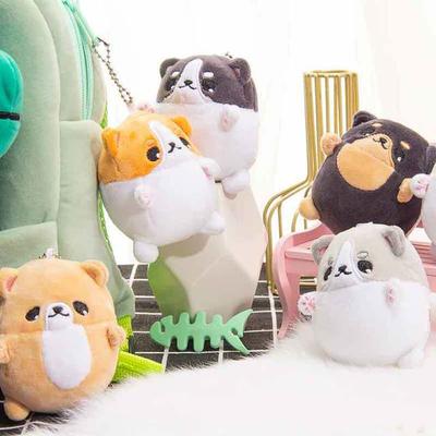 10cm roztomilá plyšová panenka Shiba Inu s přívěskem na klíče, dětská hračka, plyšové zvíře, kreativní vánoční dárek k narozeninám