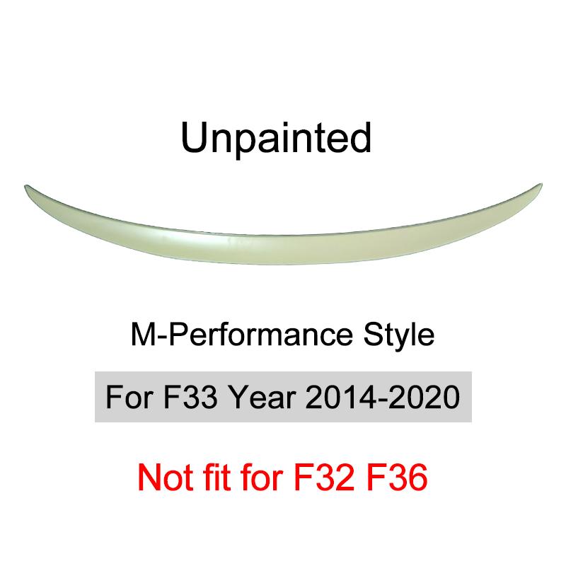 Per BMW Serie 4 F32 F33 F36 2014-2020 Fibra di Carbonio Lip Paraurti Posteriore Spoiler Baule Kit Ala Coda Stile MP M4 PSM Nero Lucido