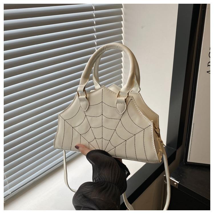 Niche Design Texture Bag Women's 2025 New Spider Web Versatile Casual Ins Foreign Style Shoulder Messenger Bag Tide