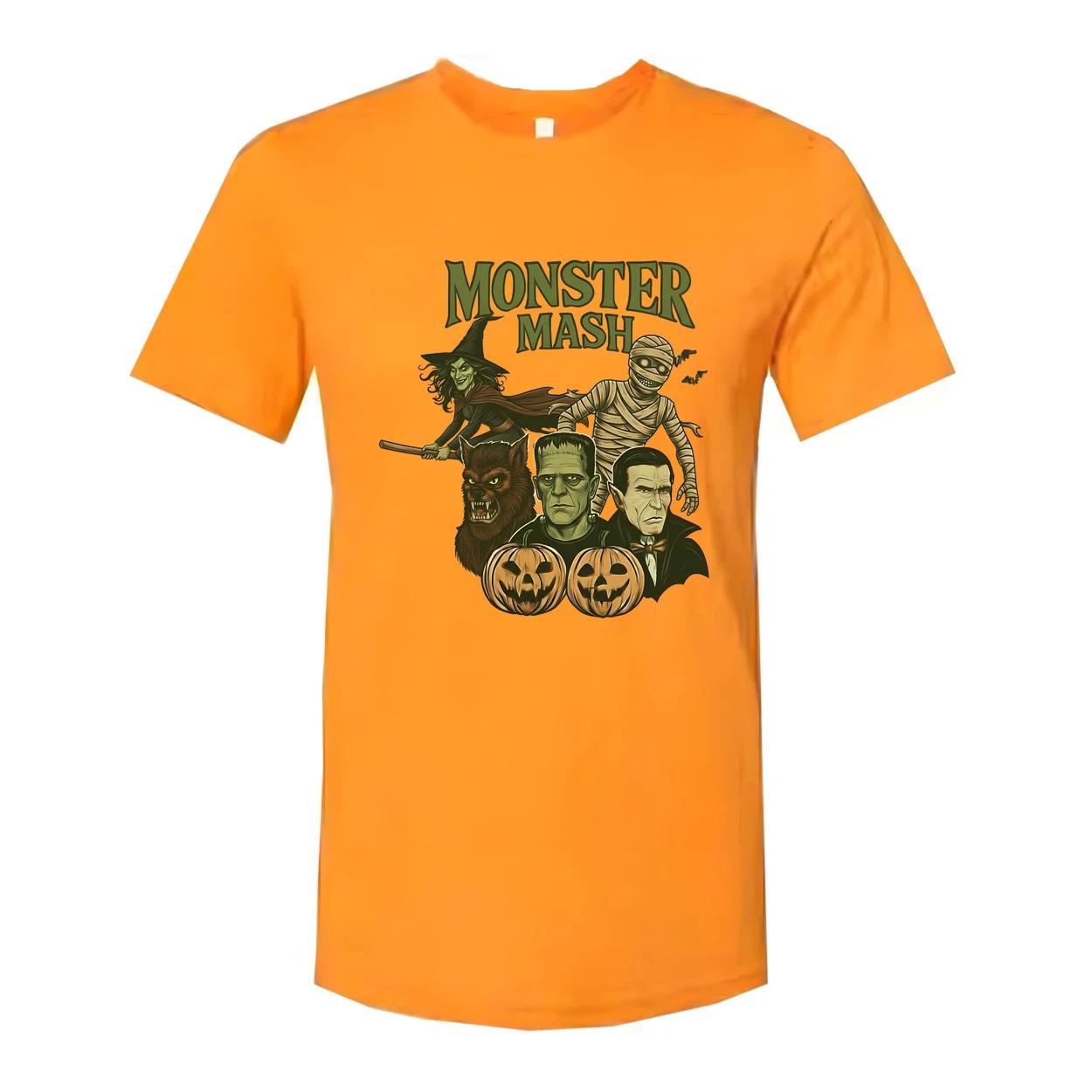 

Vintage Monster Mash Unisex T Shirt Graphic Tee Halloween S