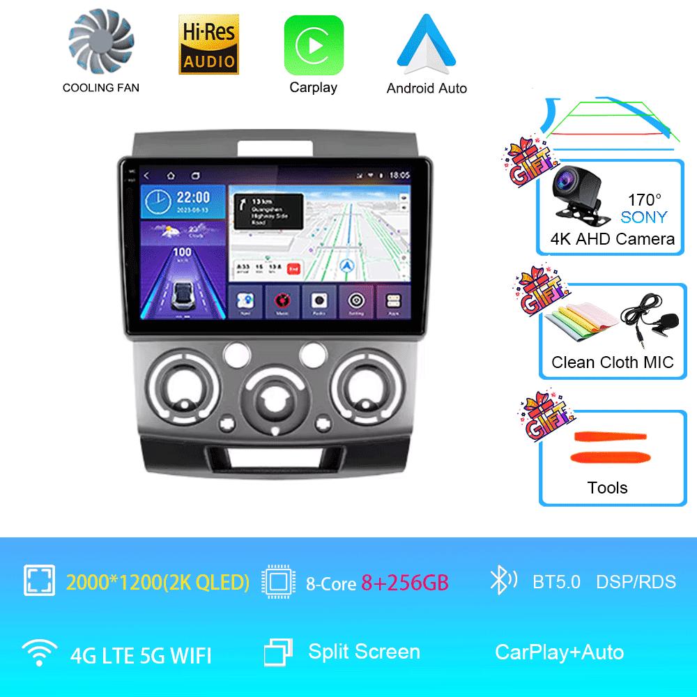 Car Radio 9" Android 14 For Ford Everest Ranger Mazda BT50 BT-50 2006 2007 - 2010 Stereo GPS Navigation Multimedia Video Player