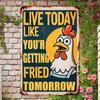 Vintage Metal Rooster Wall Art Decor for Kitchen