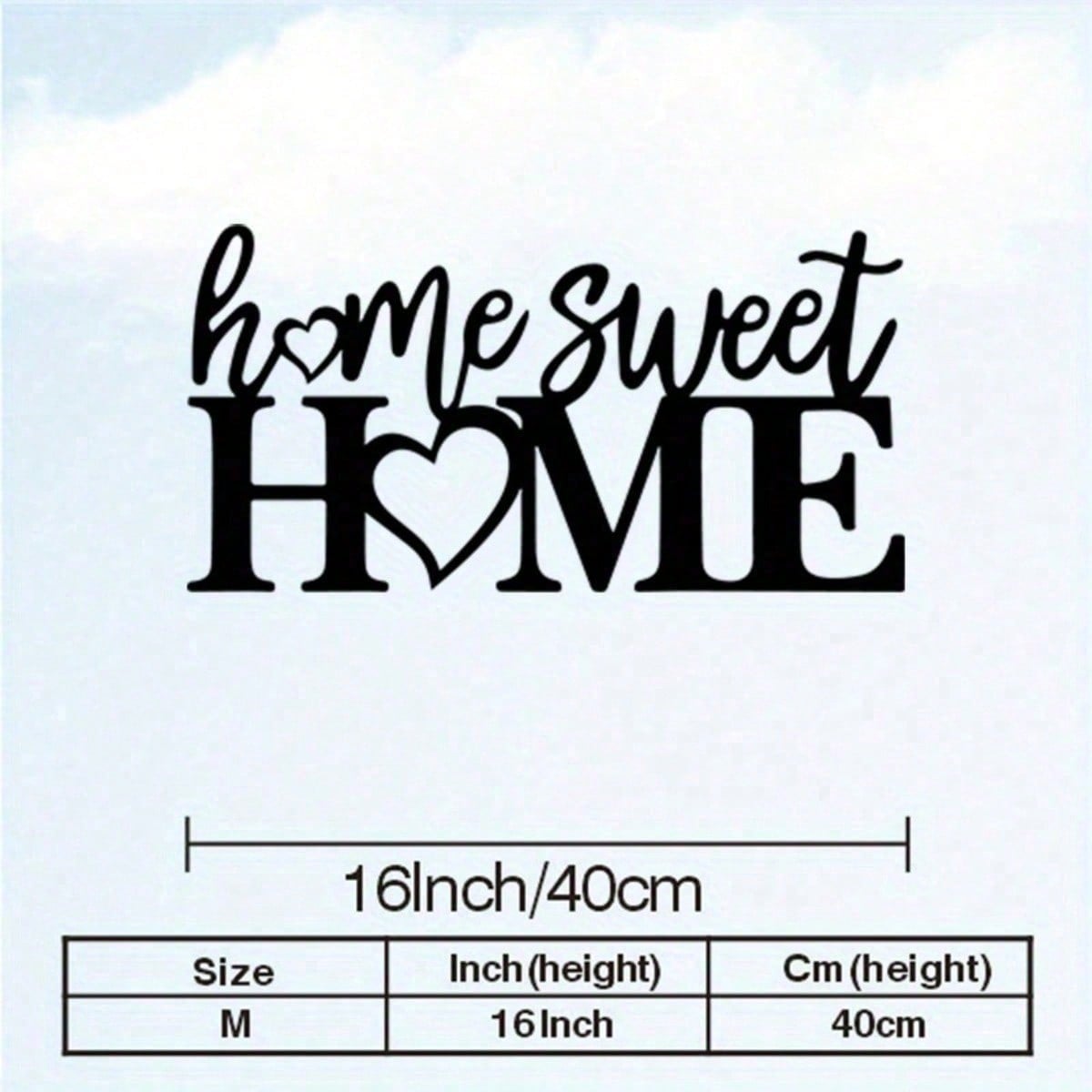 Винтажное Металлическое Настенное Искусство  Дом, Милый Дом  Сердце Антикоррозийное Декор для Помещений и Улиц 40x21