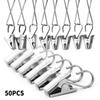 50 Pcs Sturdy Iron Drapery Hook Durable Curtain Hook Clips Stainless Steel Curtain Clips  Window
