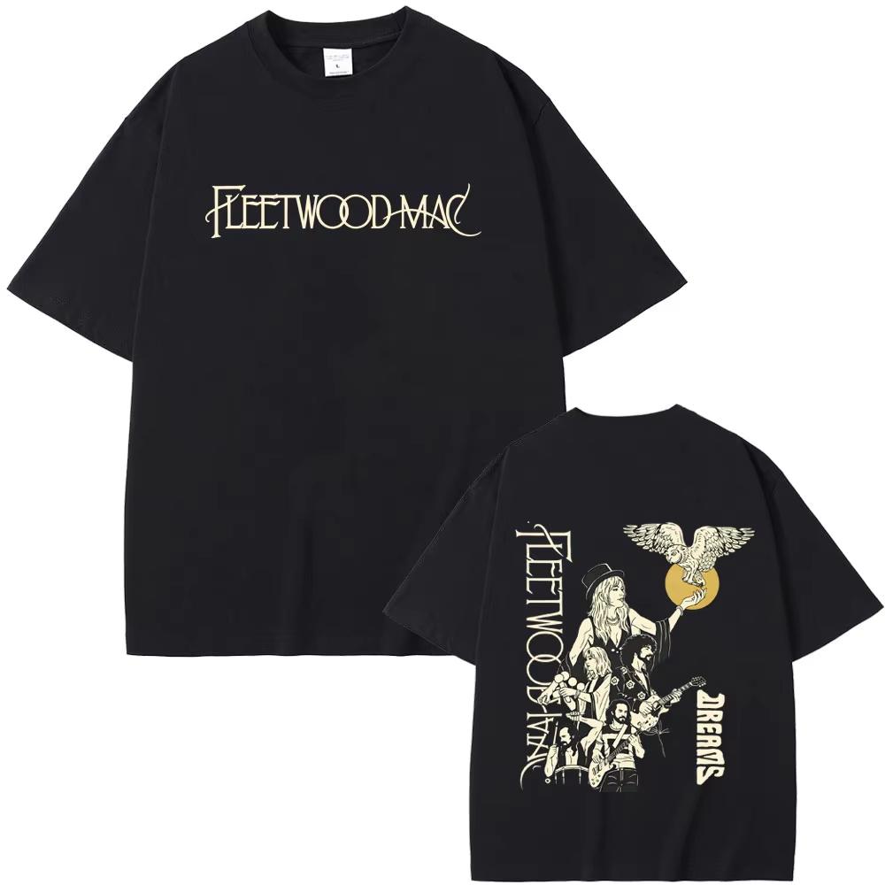 Rock Band Fleetwood Mac Rumours Dreams Graphic T Shirts Stevie Nicks Tshirt Unisexs Unisex Casual Short Sleeve Tees Streetwear