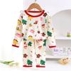 2-Piece Set Soft Pajamas Children Boys Girls Baby Spring Autumn Cartoon Long Sleeve Home Sleepwear Set Christmas