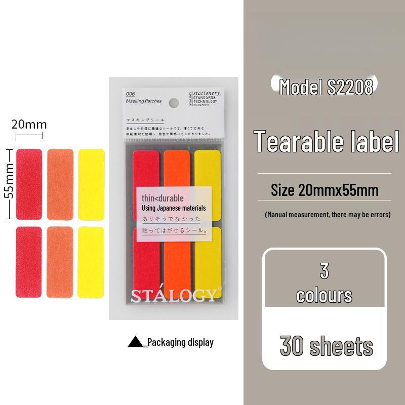 

STALOGY Splash-Proof Writable Sticky Note Index Strips - Colorful for Student Use