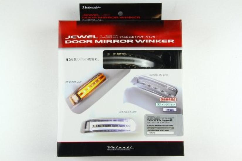 

VALENTI Jewel LED Door Mirror Turn Type Light Chrome Lens with White for Toyota Prius and Prius Alpha Signals, 2, Smoke/Black Markers, [ZVW30] чёрный