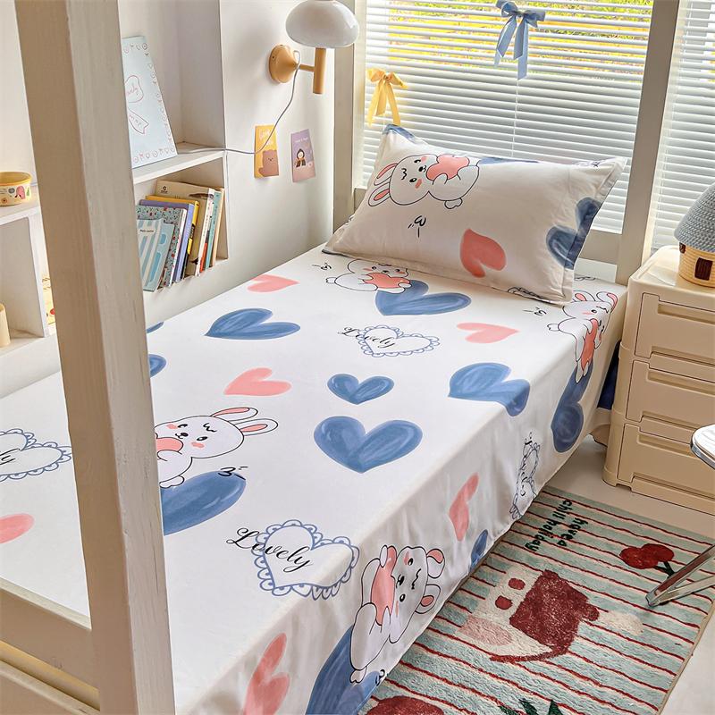 Bed Top Sheet for Single,Modern Soft Polyester Flat Sheet,Home Bed Linens,Kids Adult Student Dormitory Bedspread