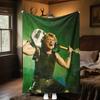 1pc Rock Star Johnny Hallyday Blanket, Al Season Lightweigh Poster Blanket Home Office Outdoor Nap Multifunc Poster Blanketional Blanket