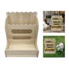Rabbit Wooden Hay Rack Small Animals Grass Holder Multipurpose Guinea Pigs Food Dispenser for Small Pets Chinchilla Hedgehog