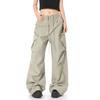 Unisex Wide-Leg Cargo Pants Loose Fit Vintage Utility Trousers Breathable Casual Outdoor Workwear