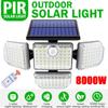 182/50 LED Wall Lamp with Adjustable 4 Heads Security Flood Light Remote Control Lighting IP65 Waterproof with 3 Working Modes