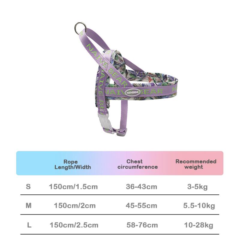 

Saddle Design No Pull Dog Harness - Lightweight Adjustable Leash for Small Medium Dogs Bichon Frise Corgi Walking S