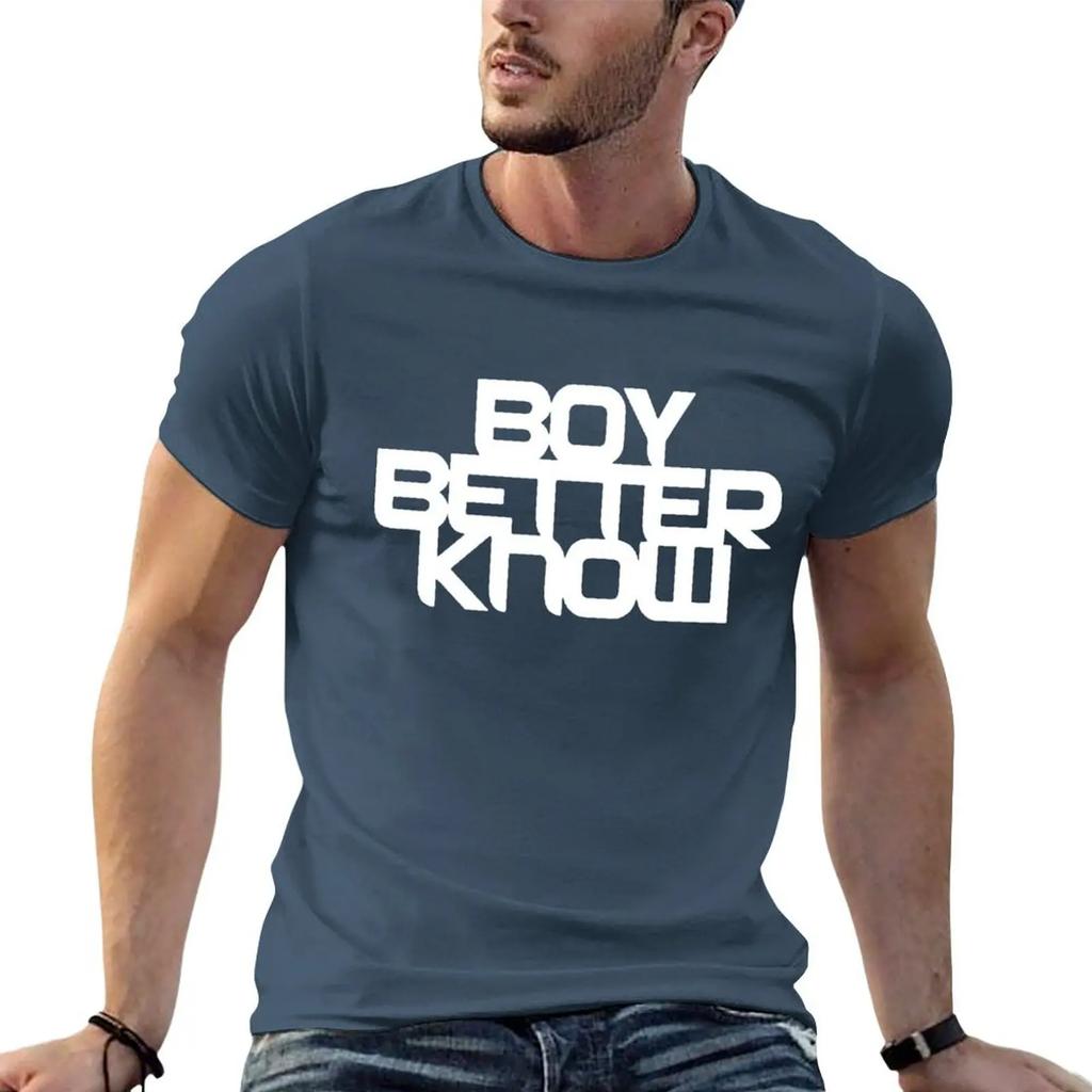 Boy Better Know - Chest Placement (white) T-Shirt Customs Design Your Own Oversized Graphic Tee Blouse T Shirts for Men Pack