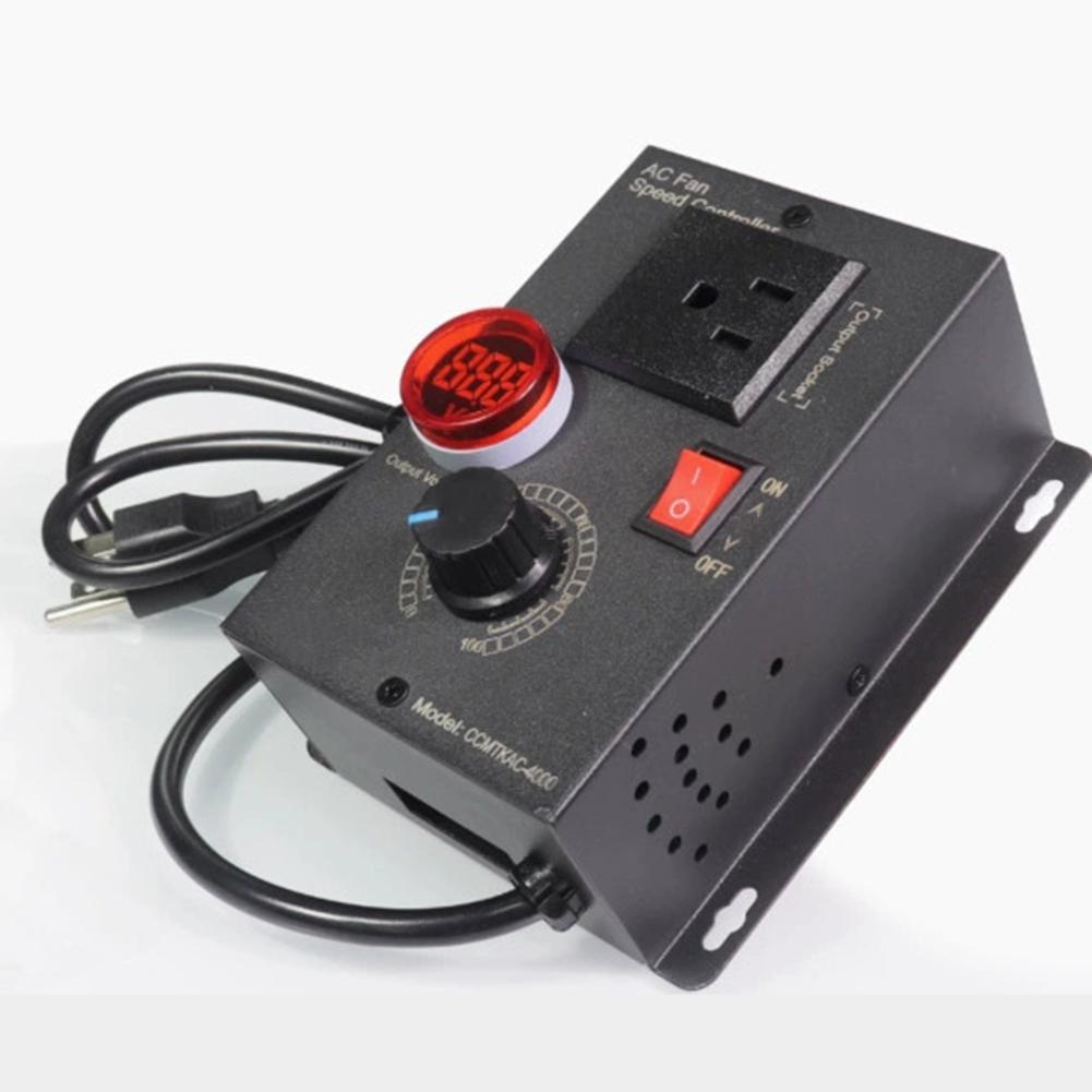 Adjustable AC Voltage Controller 110V Input 1500W Recommended Load for Power Tools and High Voltage Light Strips