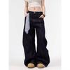 Damen Jeans 2025 Herbst/Winter Retro Locker Weites Bein mit Taschen Design
