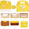 10-80PCS Yellow Question Mark Candy Box with Handle Wedding Favor Gift Box Fold Bread Packaging Bag Birthday Party Decoration