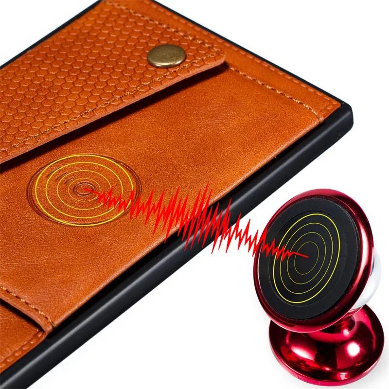 Leather Wallet Phone Case For Samsung Galaxy S24 S23 S22 S21 S20 Ultra FE S10 Note 9 10 Plus Card Slot Stand Holder Back Cover