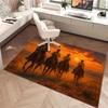 1Pc Cowboy Print Rug - home decoration Carpet For Living Room Bedroom Flooring Computer Chair Area Rug