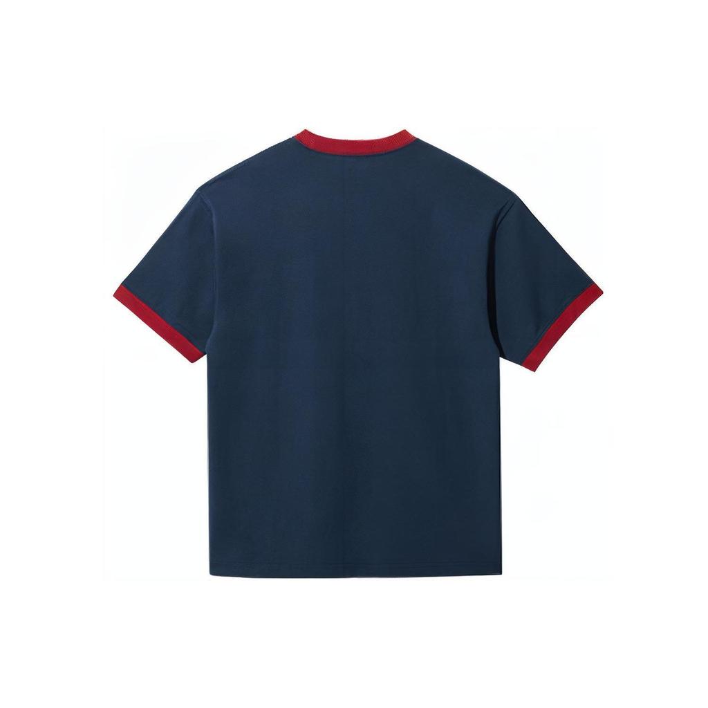 New Era MLB Preston Color Block Summer American Short Sleeve T-Shirt Unisex Tops Navy-Blue 13038755