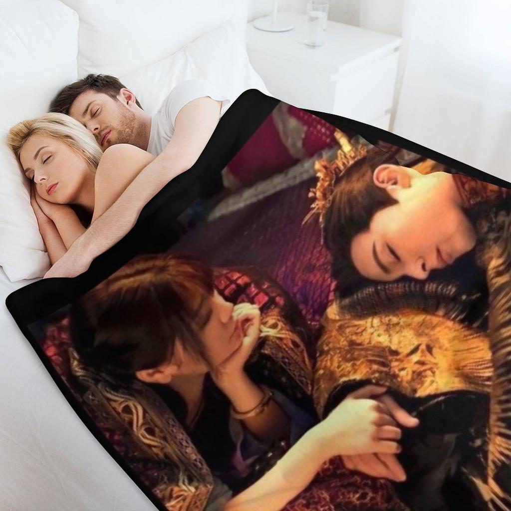 Love Between Fairy and Devil Throw Blanket Bed Nap Luxury valentine gift ideas Blankets