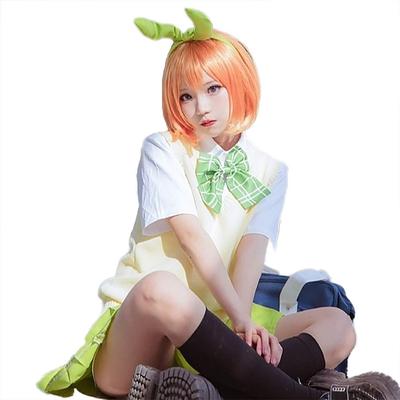 Quintessential Quintuplets z peruką Ichika Nakano Nino Miku Yotsuba Satsuki Cosplay Set Halloween Gotoyome Yotsuba [milky time] (M, Zestaw)