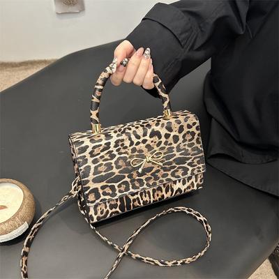 New Leopard Print Casual Texture Chain Bag Niche Design Personalized Shoulder Bag Handbag Underarm Women's Bag