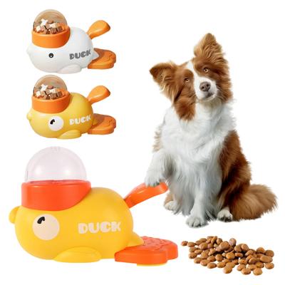 1/2 Pezzi Mangiatoia per Animali Forma d'Anatra Mangiatoia Lenta Giocattolo Puzzle Grado Alimentare Lavabile Dispenser di Premi