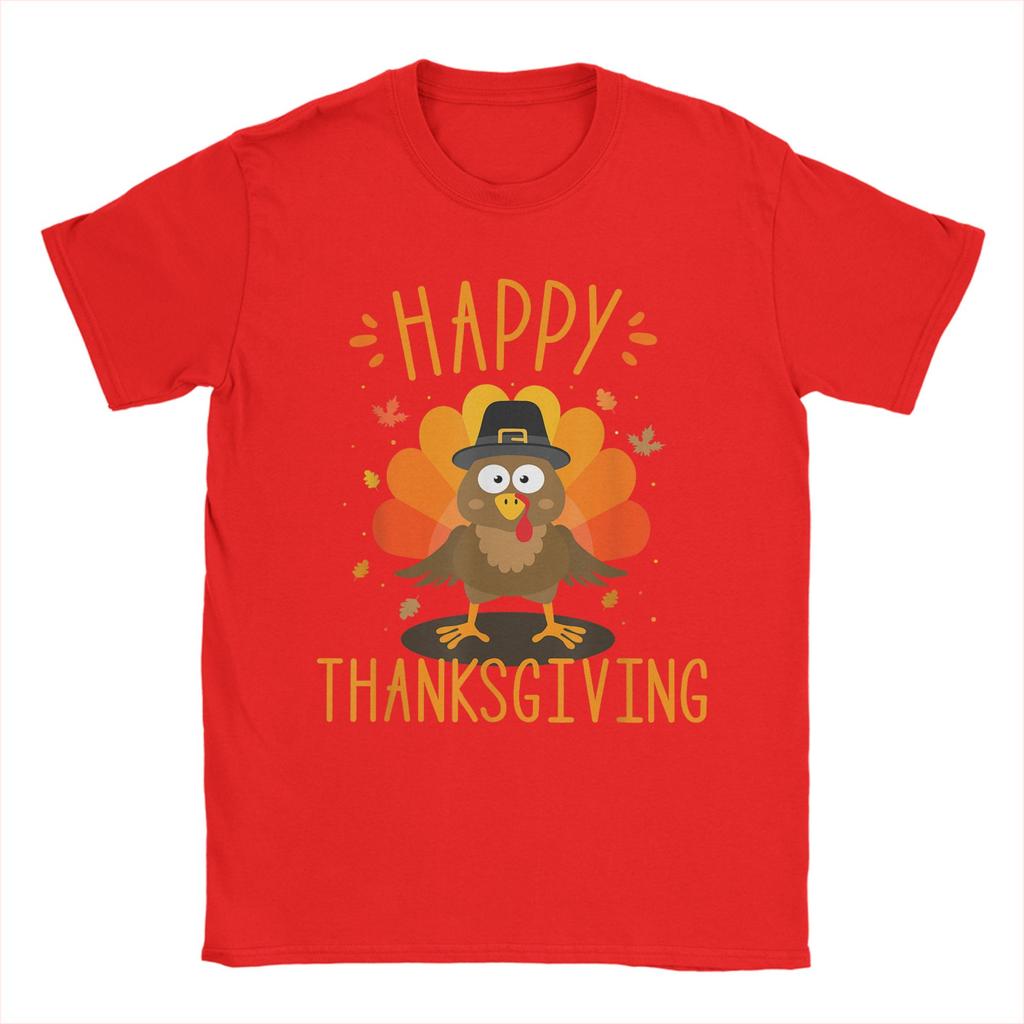 Men Women T Shirt Happy Thanksgiving For Turkey Day Family Dinner TShirts Leisure Summer Tees Vintage Printed 100 Cotton Tops