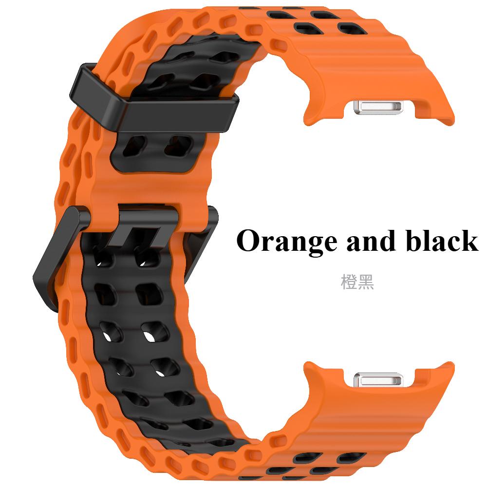 Marineband Für Samsung Galaxy Watch 8 Classic Zubehör Zweifarbige Sport Silikon Armband Galaxy Watch 8 40MM 44mm Armbänder