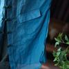 Johnature Women Vintage Long Shirts Stand Long Sleeve Button Patchwork Pockets Spring Chinese Style Blouses