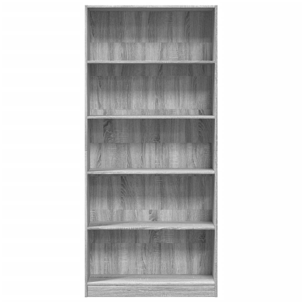 Bookshelf Grey Sonoma 80x24x176 cm Engineered Wood