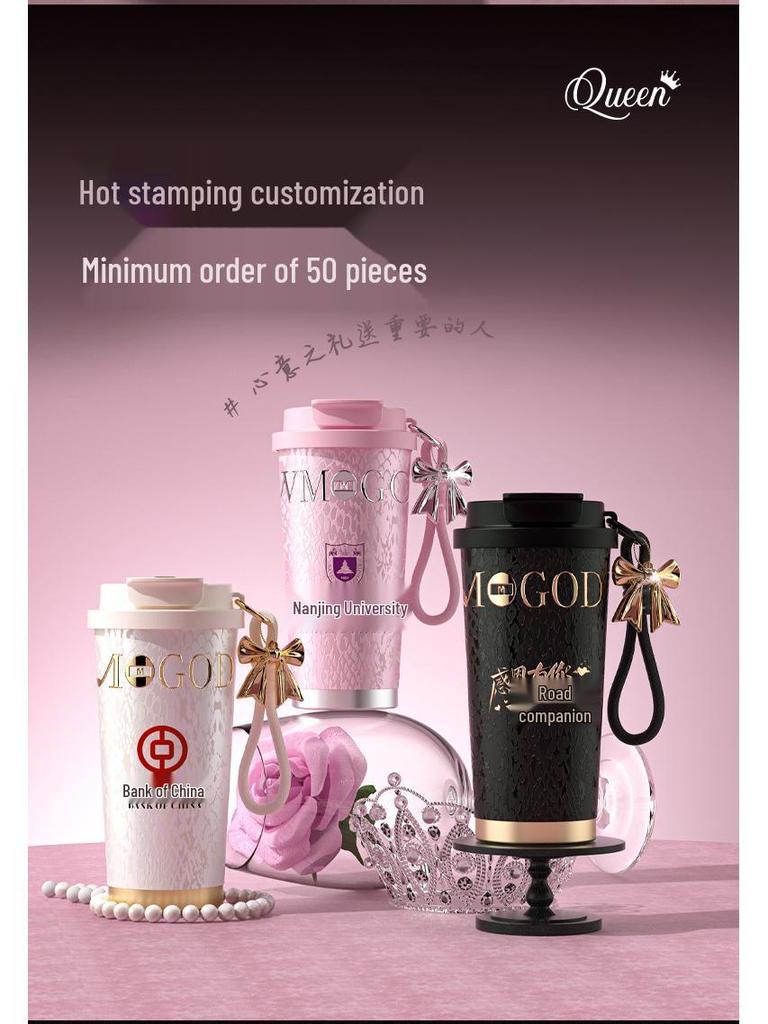 Goddess Ceramic 316 Insulated Coffee/Water Gift Cup with Straw