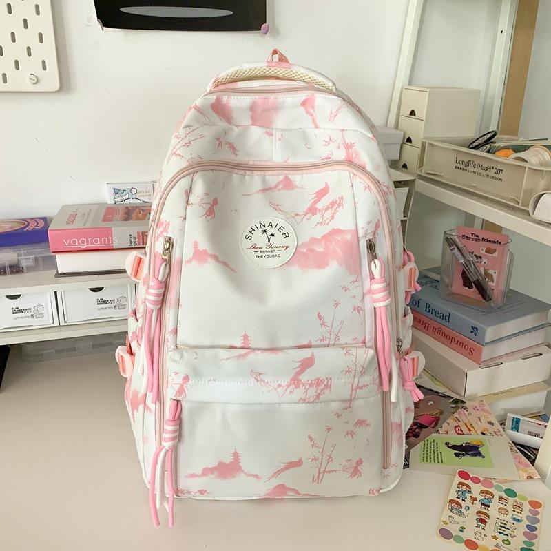 Студенческий школьный рюкзак женский большой вместимости с принтом рюкзак для учеников — фото 10
