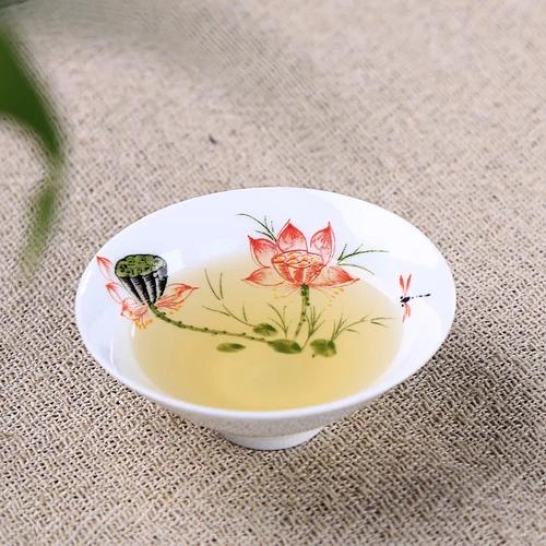 Jingdezhen Dropshipping Tea Set Hand-painted Tea Cup Puer Black Tea Tieguanyin Ceramic Small Cups Chinese Household Teaware