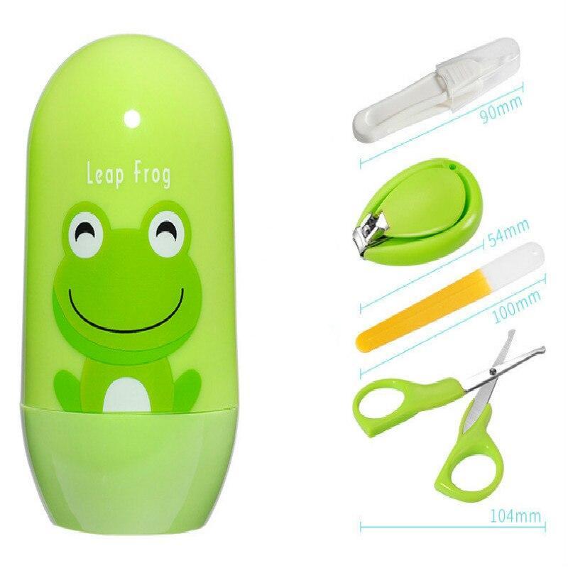 4PCS Baby Nail Scissors Cartoon Animals Trimmer Sets Safety Care Nail Scissors Nails Suit Newborn Baby Care Cleaning