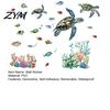 Removable PVC Ocean Theme Decals Glow In The Dark Wall Stickers, Luminous Sea Turtles Tropical Fish Coral Glowing Marine Life Stickers Reefs