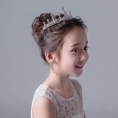 Dziecięca korona nakrycie głowy korona dla dziewczynek kryształowa opaska na głowę dziecięce urodziny występ ślub temperament luksus