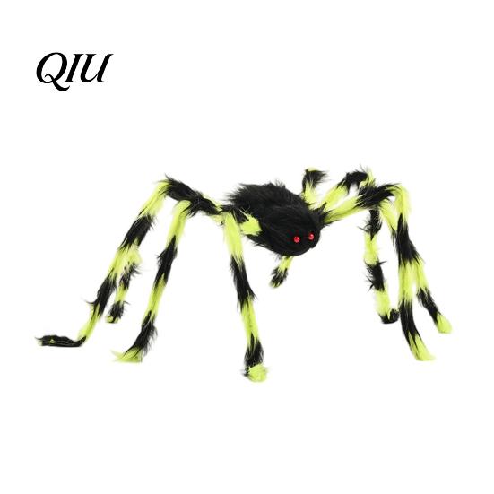 Großes Spinnen-Stofftier Halloween-Dekoration, Weicher haariger gruseliger Requisiten, Pelzige riesige Spinnen für drinnen und draußen, Garten, Zuhause, Spukhaus-Dekoration, Kuscheltier