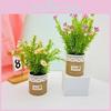 Small Fabric Flower Pot Decor With Faux Greenery For Restaurant And Hotel Ambiance